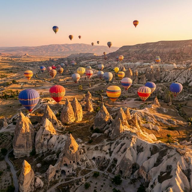 Hot Air Balloons Over Cappadocia