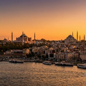 Istanbul Skyline at Sunset