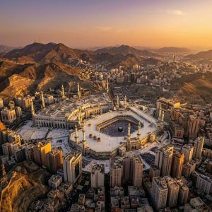 Aerial View of Makkah Holy Mosque